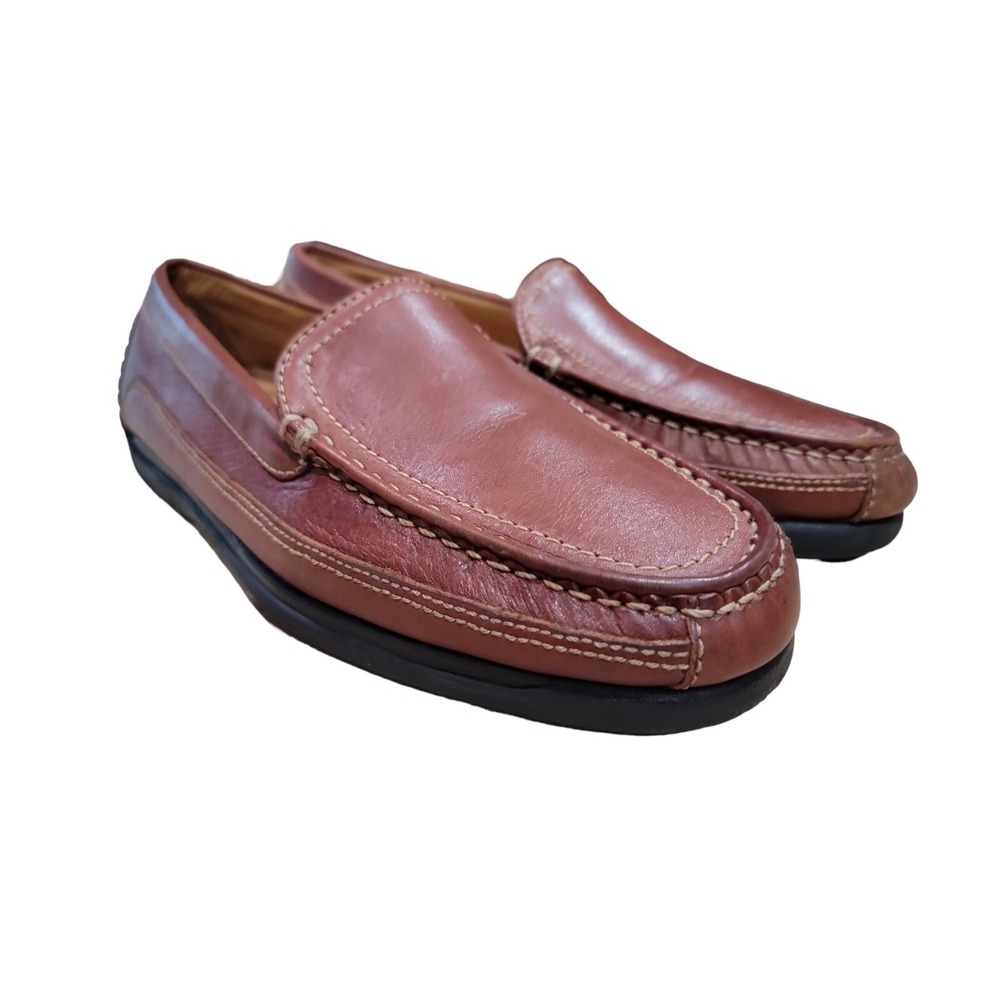 Dockers‎ Mens Catalina Brown Leather Casual Slip-On Comfort Loafer Shoes Sz 10 M